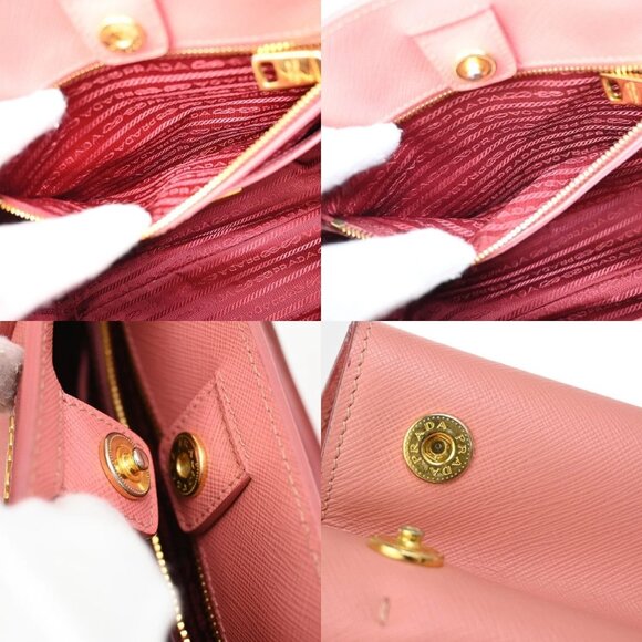 PRADA MILANO Logo 2Way Shoulder Hand Bag Saffiano Leather Pink GHW Italy 29KB269 - Picture 13 of 16